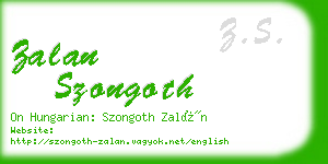 zalan szongoth business card